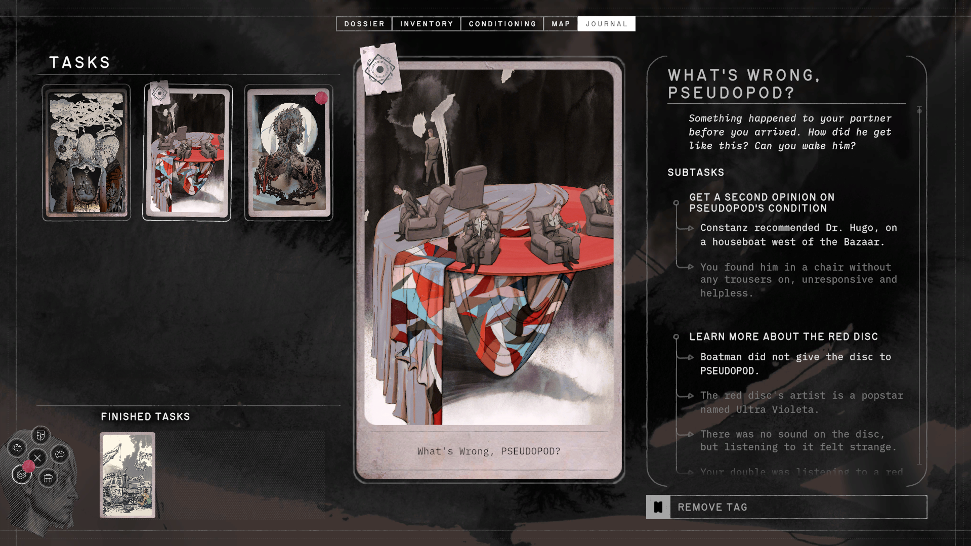 Zero Parades journal screenshot